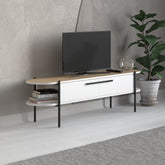 Otis Modern TV Stand Multimedia Centre Metal Leg Storage 160cm - Decortie
